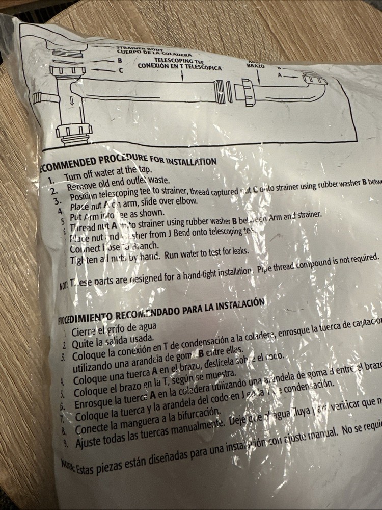 Keeney 119AWK Polypropylene White Continuous Waste End Outlet 1-1/2 in.