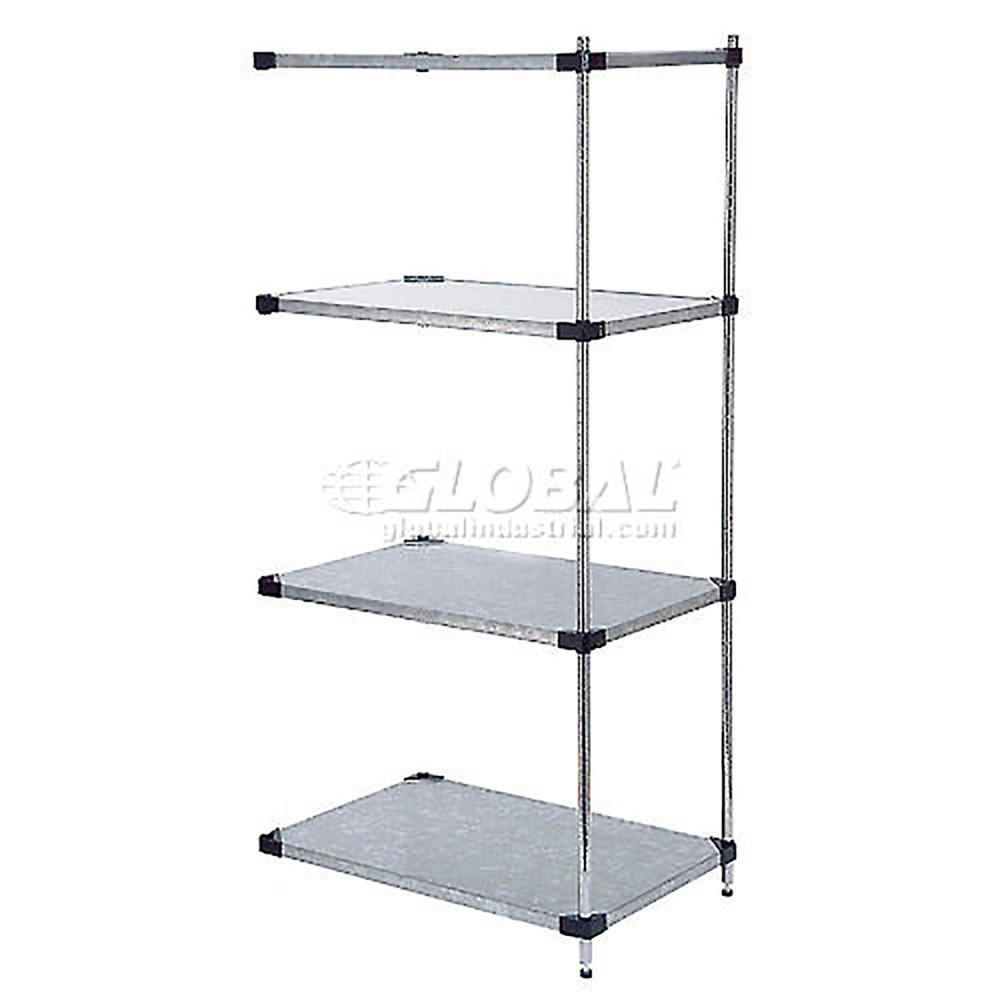 Nexel Galvanized Steel Solid Shelving Add-On 48x18x63