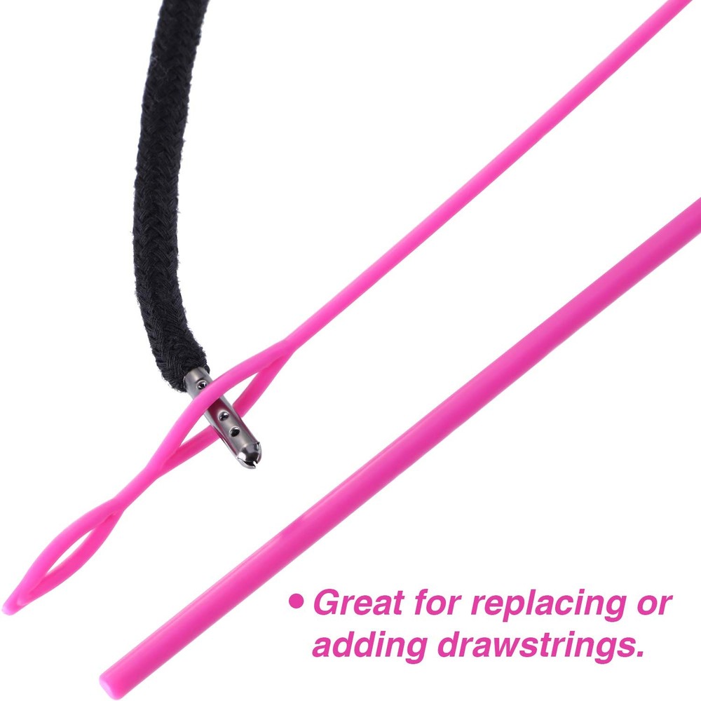 Drawstring Cords Replacement Drawstrings with Easy Threader for Black, White