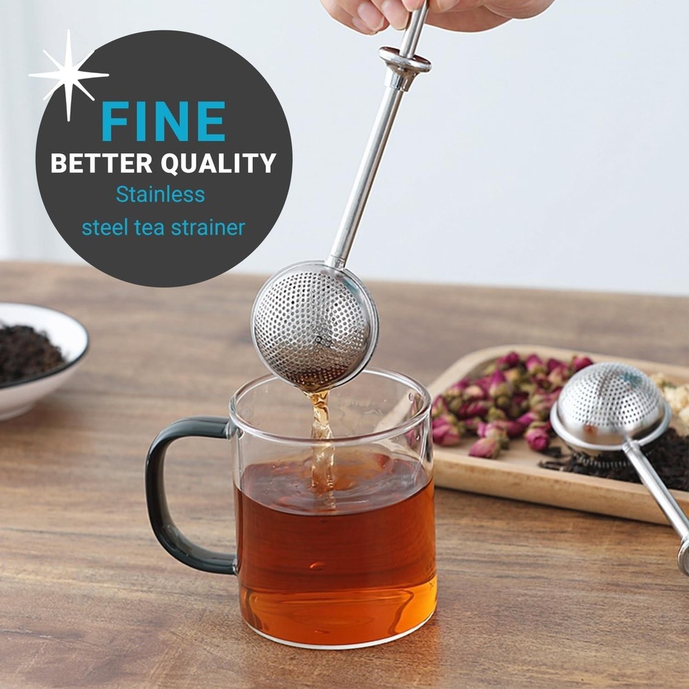Stainless Steel 2-pack Tea Infuser Flour Duster for Bread Baking Set - Full-...