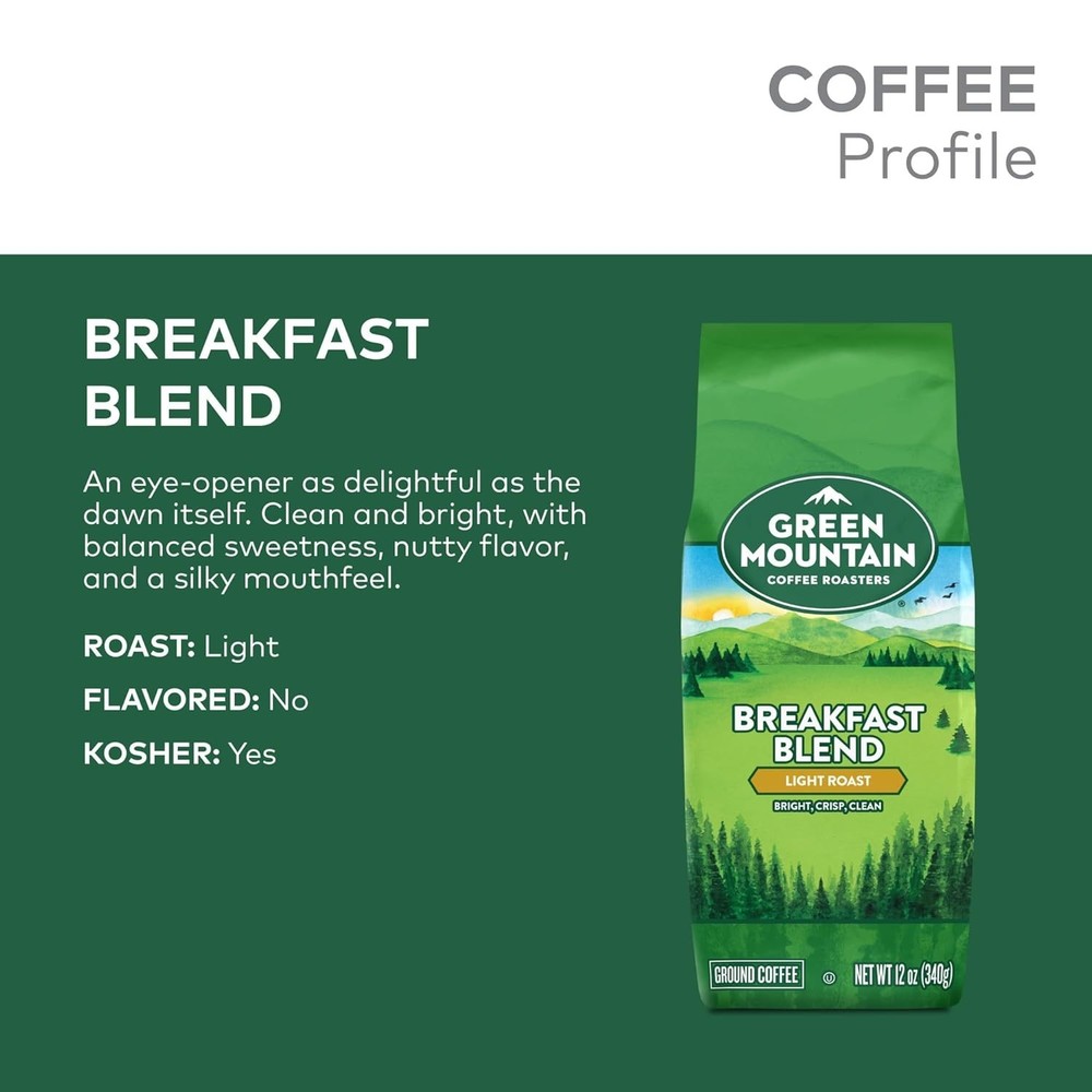 Breakfast Blend, Ground Coffee, Bagged 18 oz
