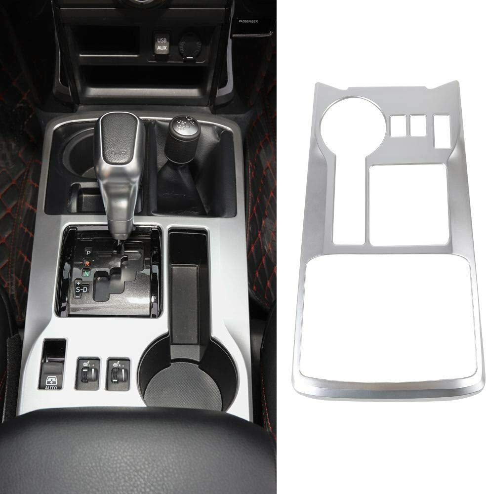 Gear Shifter Panel Trim Frame ABS for 4Runner 2010-2019 Silver 1Pcs a