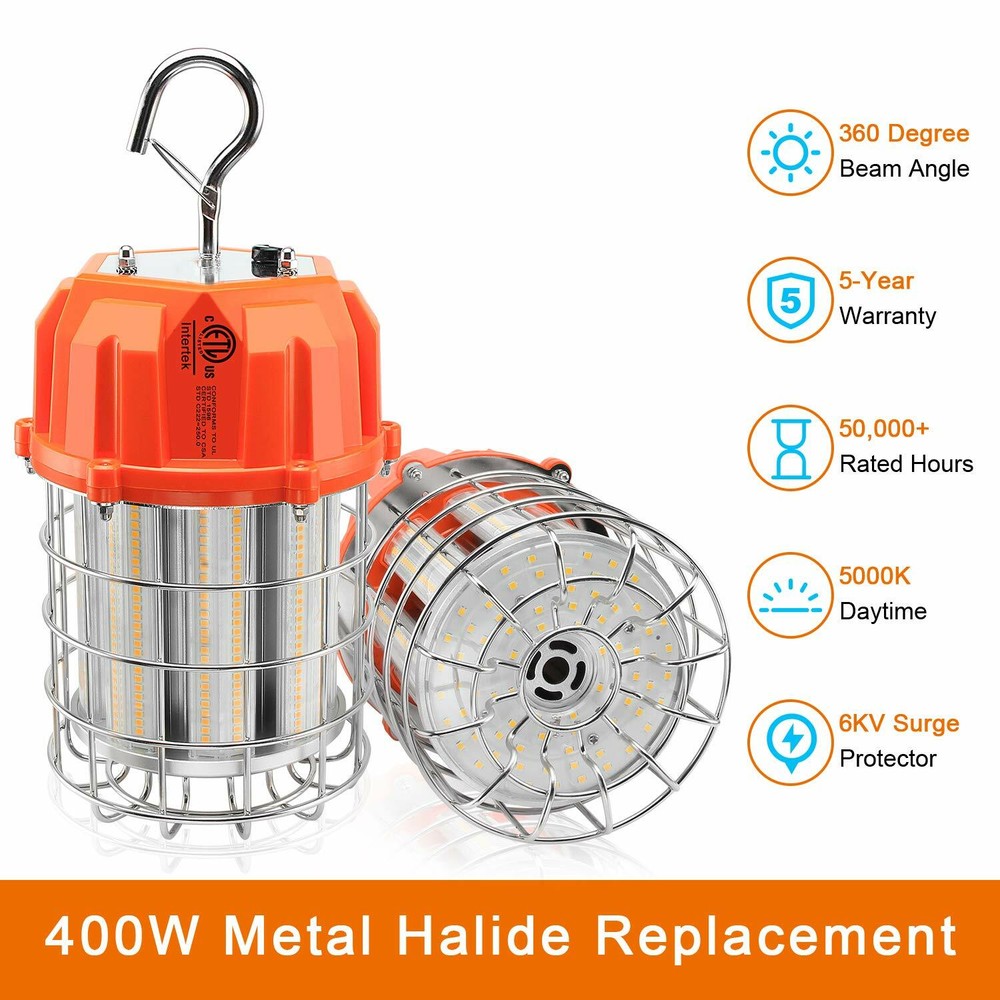 100W High Bay LED Work Light 14500Lm Remote Control Construction Portable Light