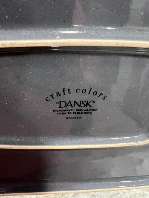 Dansk Craft Colors Gray Rectangle Lasagna Pan Serving Dish
