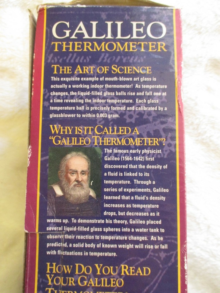 Galileo Thermometer NIB