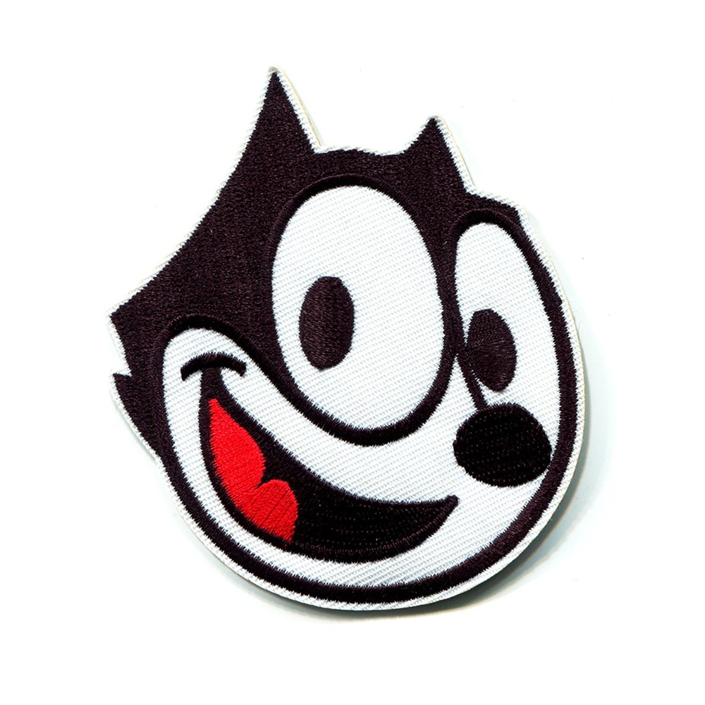 Felix the Cat Embroidered Iron On Patch – Classic Cartoon Face Patch