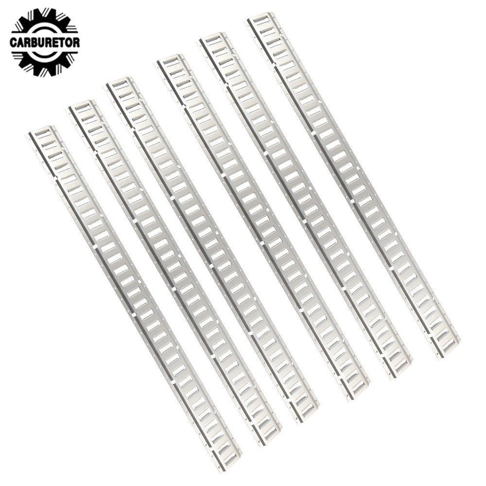 5 Feet Long E Track Rails Silver Finish 6 Pack For Cargo Management System