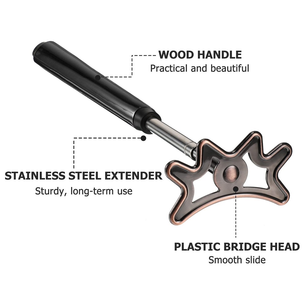 Sumind Retractable Pool Bridge Stick - Adjustable Billiards Cue Black