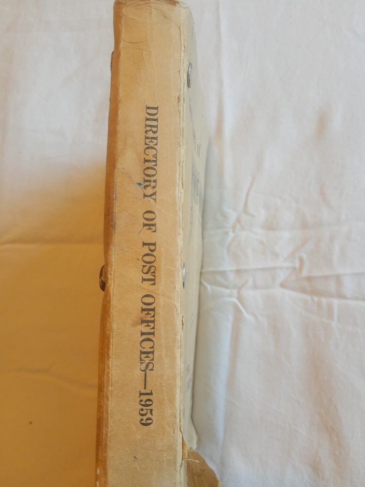 Antique Directory Of Post Offfices 1959 Washington DC Paperback