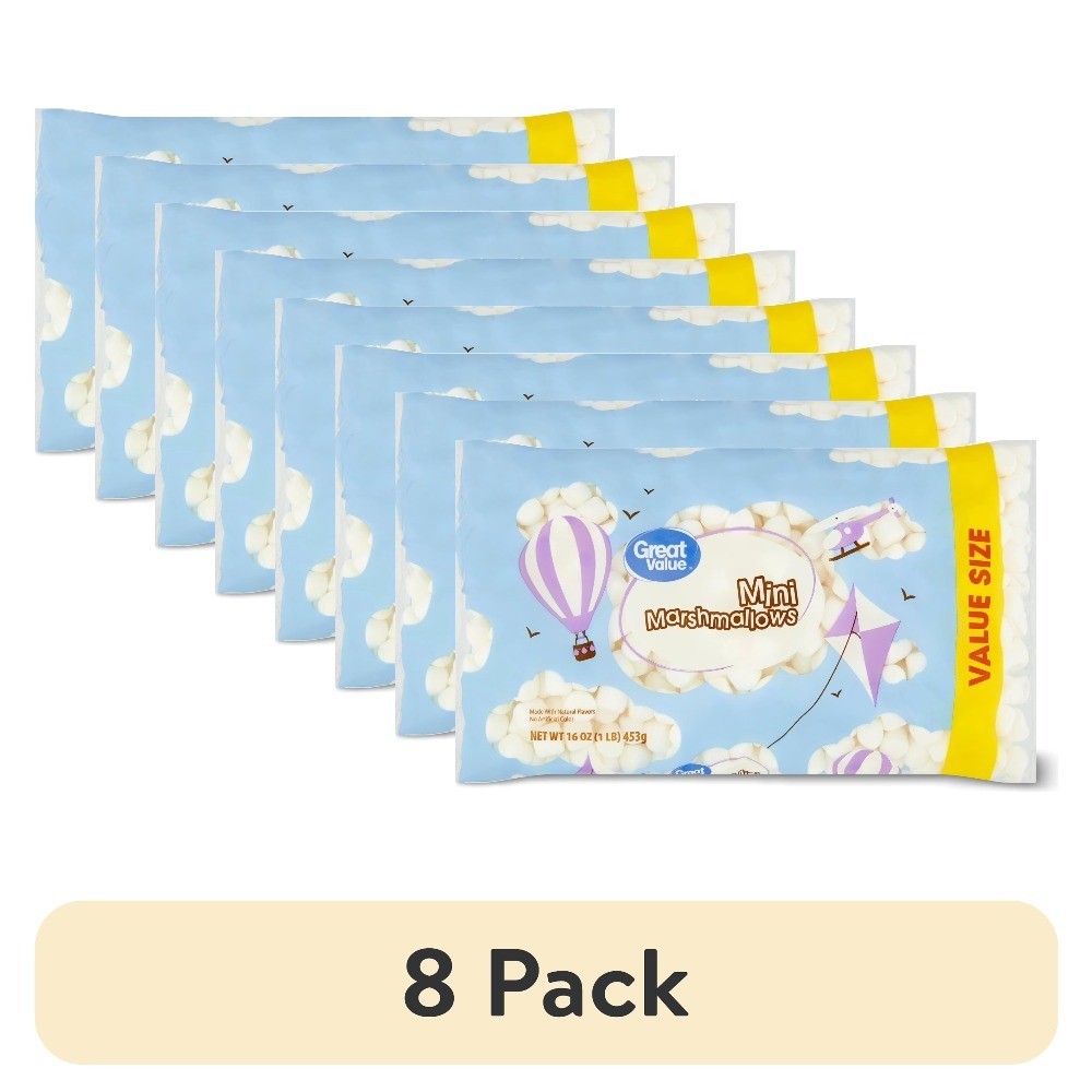 (8 pack) Mini Marshmallows Value Size, 16 oz
