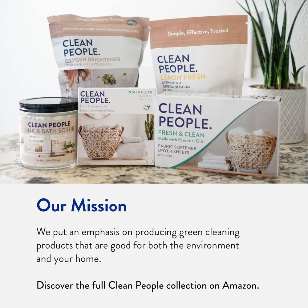 Clean People Laundry Detergent Sheets- Recyclable Packaging, Hypoallergenic,...