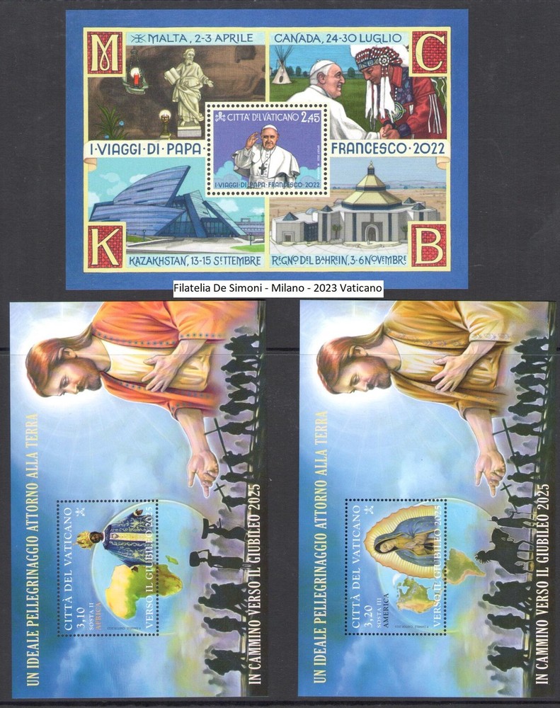 2023 Vatican, 24 Values + 6 Sheets + 1 Booklet (Without Retired) MNH **