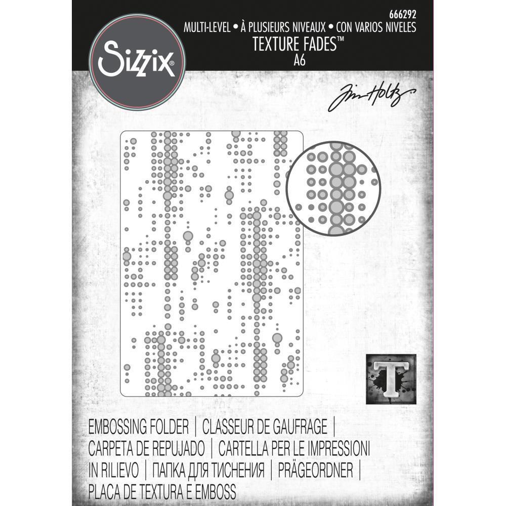 New Sizzix 3D Texture Fades Embossing Folder MULTI-LEVEL DOTTED Holtz