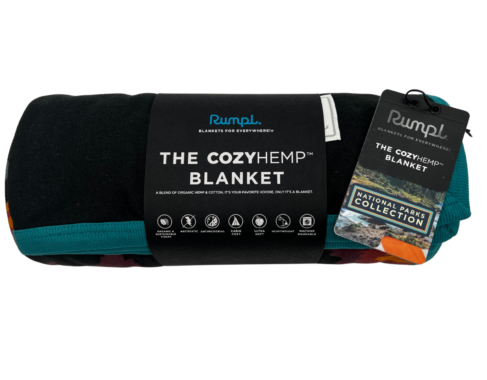 Rumpl CozyHemp Blanket Zion National Park Edition | Organic Hemp Retired Design