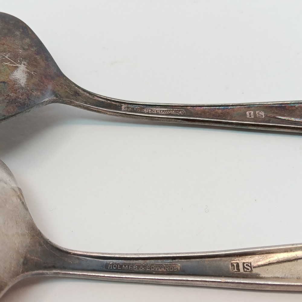 Vintage Holmes & Edwards Serving Meat Fork Spoon Deepsilver IS 1950s