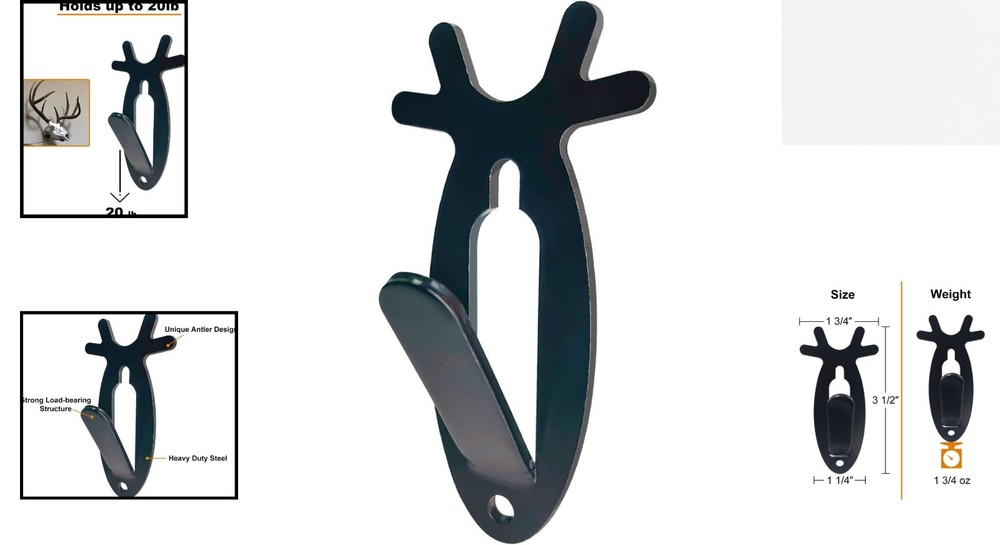 Quick Install Antler Design European Mount Hanger – Wall-Mount Solution - 1 Pack