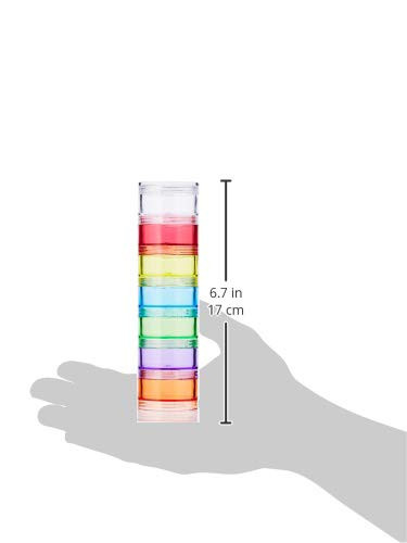 Ezy Dose 7 Day Rainbow Pill Organizer Stackable Weekly Medication Planner