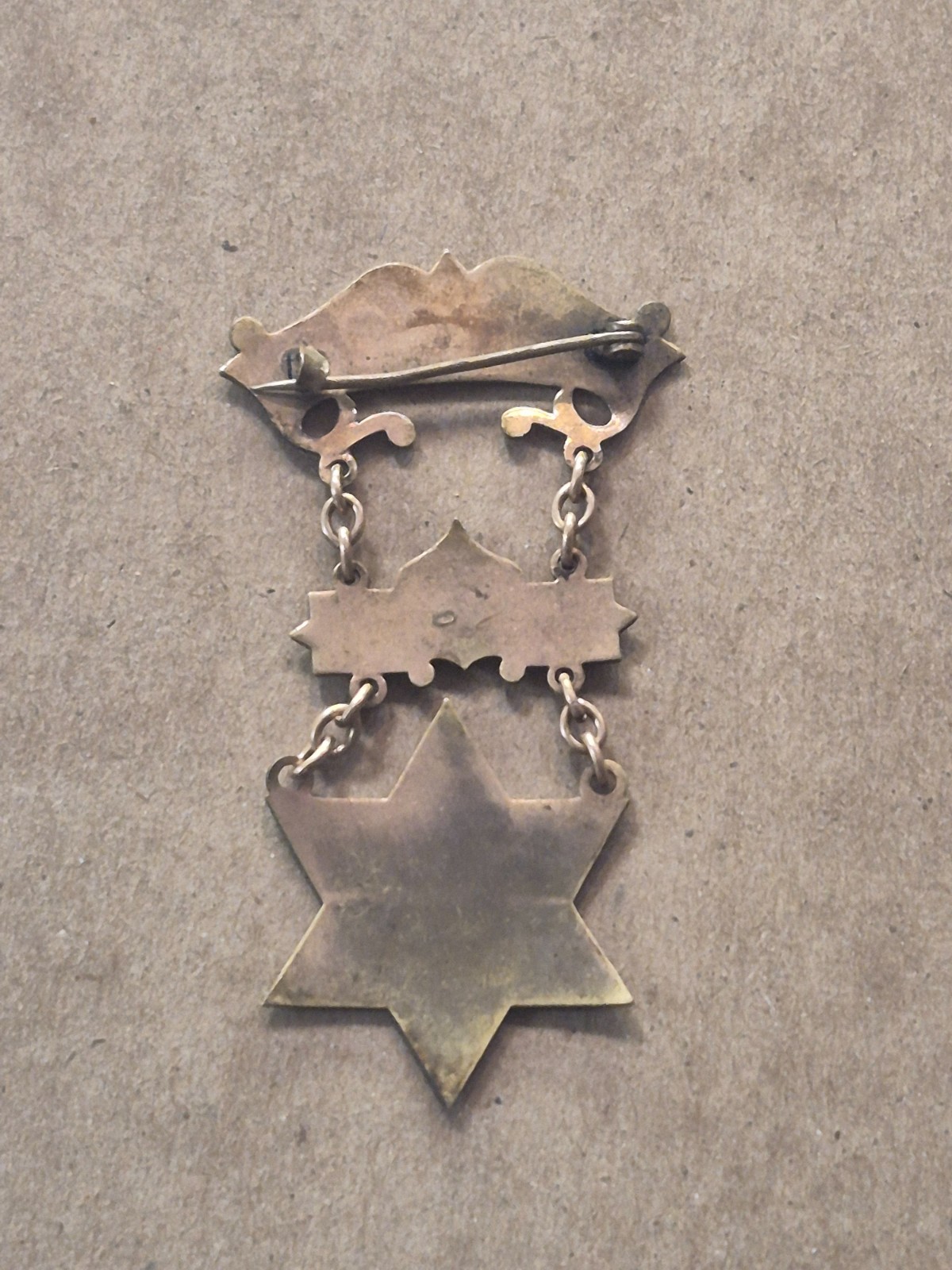 New England Order of Protection NEOP BRASS PIN BADGE JP442