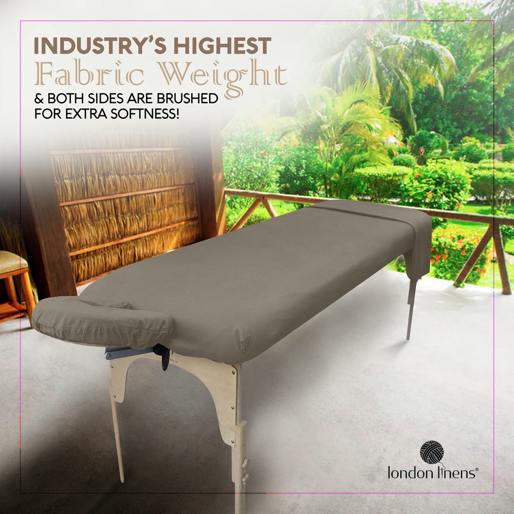 Soft Microfiber 3-Piece Massage Table Sheets - Super Lightweight, Stain and R...