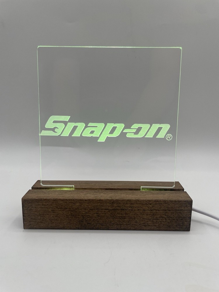SNAP-ON TOOL BOX LOGO EMBLEM LED Sign With Base