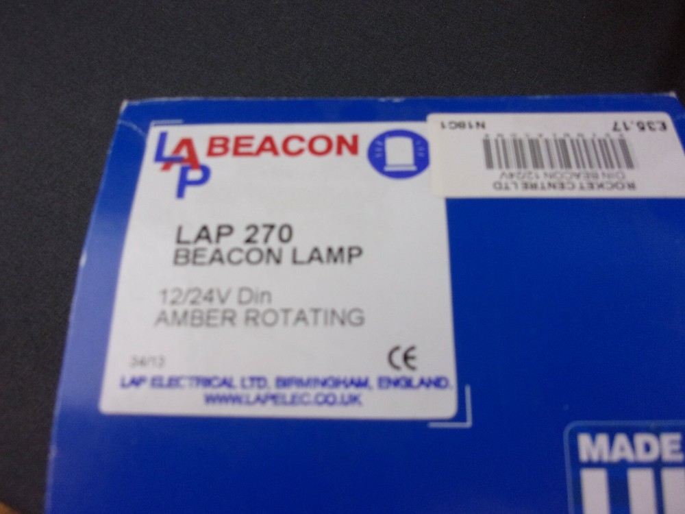 LAP ROTATING BEACON LAMP 270 AMBER 12/24V