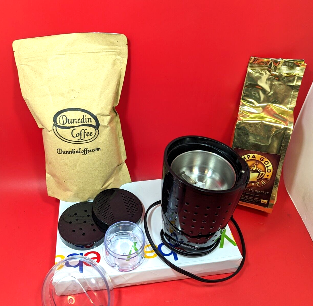 Chefman Electric Coffee Grinder Blk One Touch Grinds Beans, Herbs & Spice Bundle