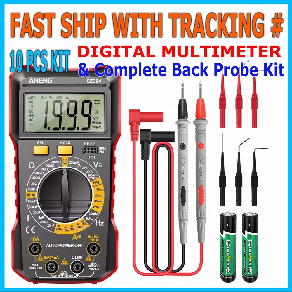 SZ304 Multifunction 1999 Counts Digital Multimeter True RMS Handheld