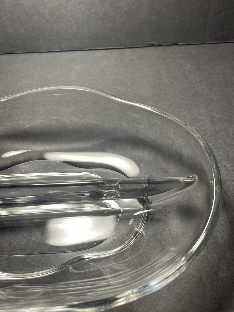 3 Compartment Glass Serving Tray