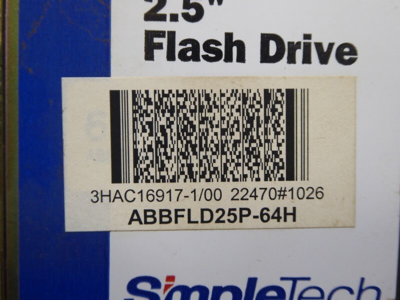 USED ABB SimpleTech 3HAC 16917-1/00 2.5" Flash Drive Missing Connector