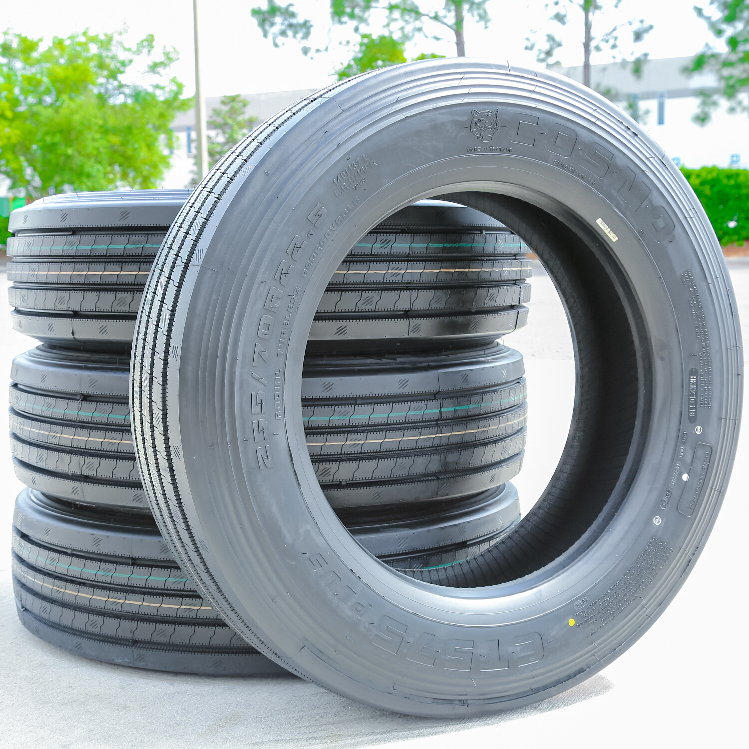 2 Tires Cosmo CT575 Plus 255/70R22.5 Load H 16 Ply All Position Commercial