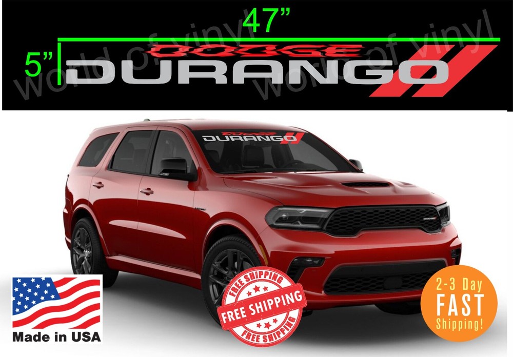 DURANGO word or custom WINDSHIELD Vinyl Decal Stickers graphics