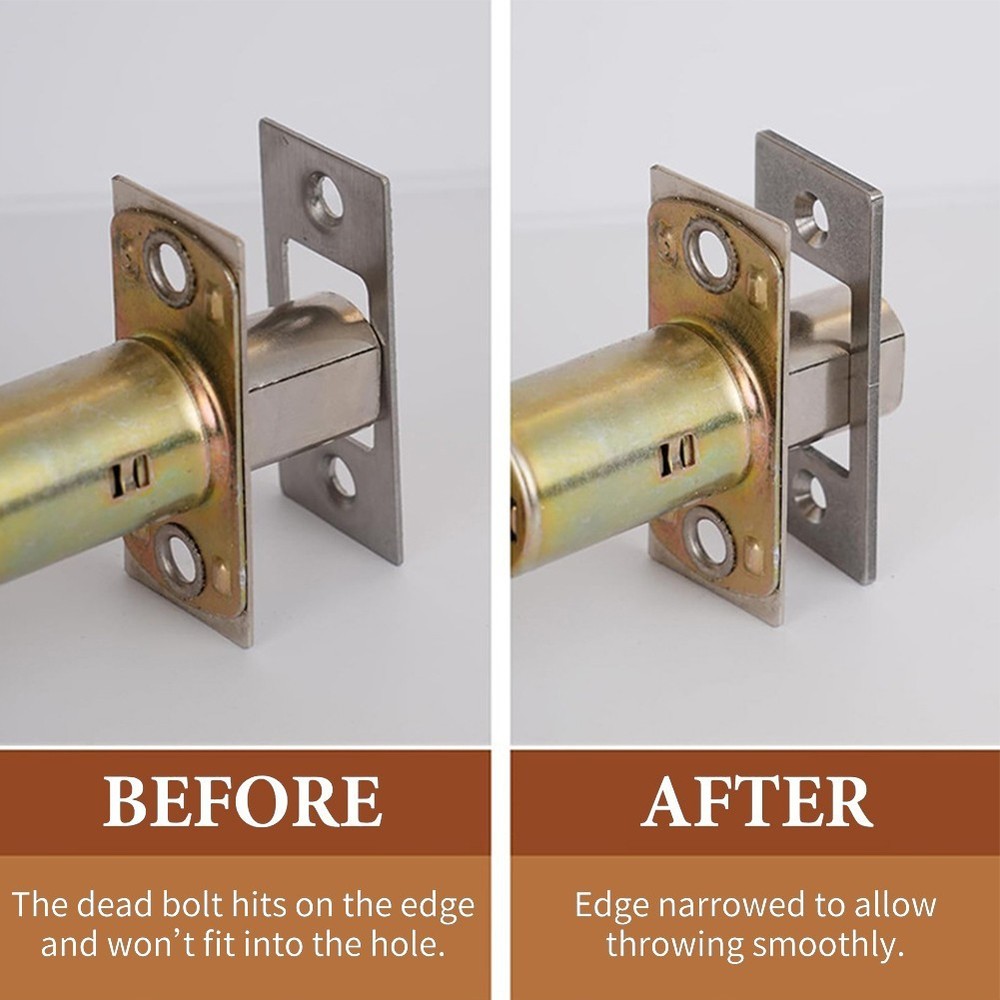Fix Oversized Screw Holes with this Deadbolt Restorer Strike Plate Solution