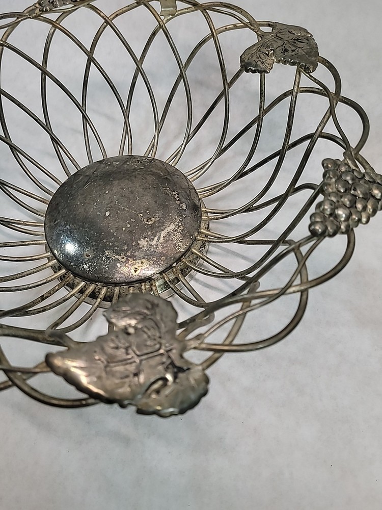 Vintage Grapevine Godinger Silver Art Co Vine Metal Baskets Swinging Handle