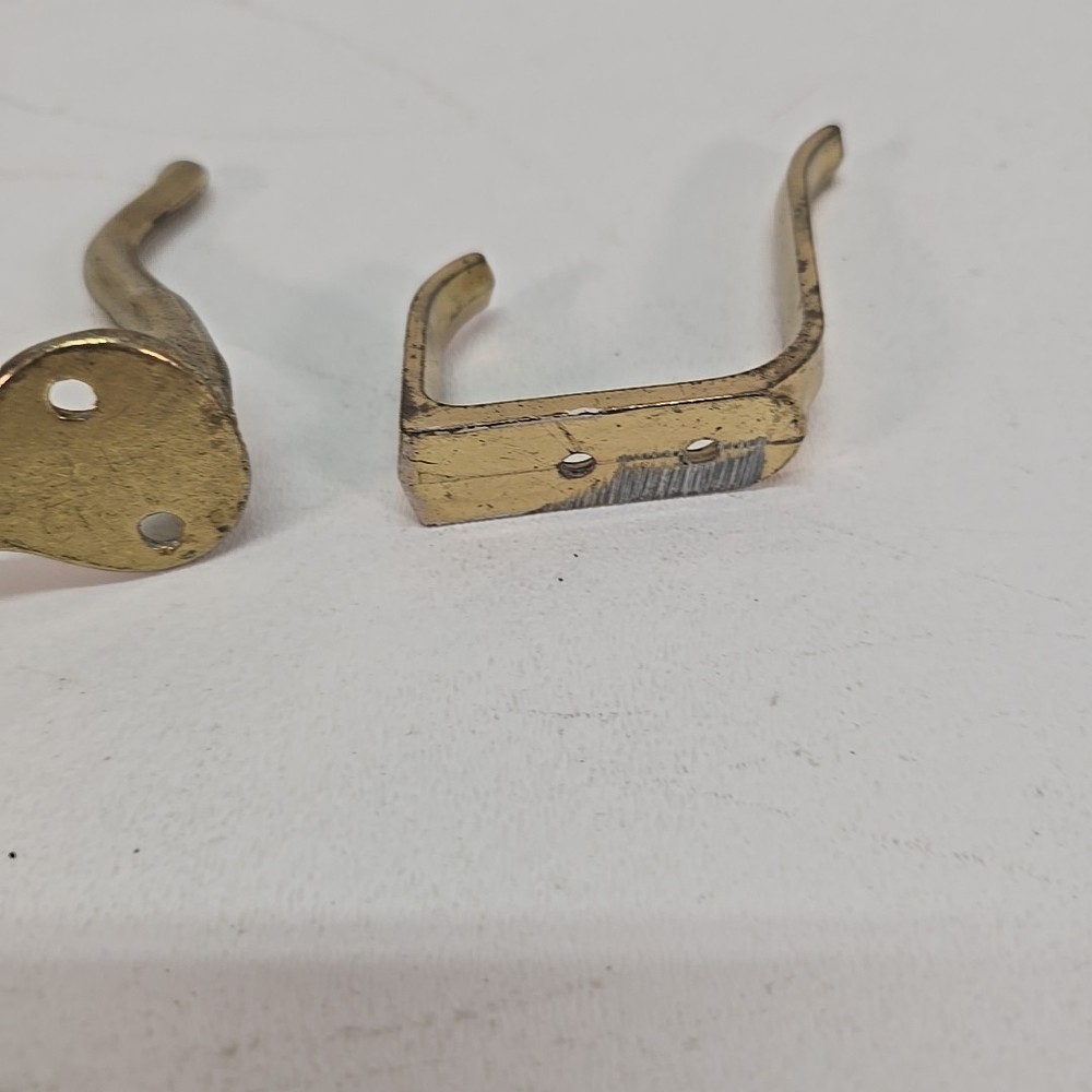 3 BRASS COLORED COAT HOOK