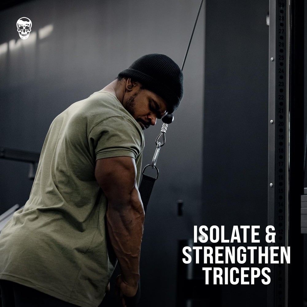 Tricep Rope Cable Attachment with 3 Lengths Built-in for Multi-Workout