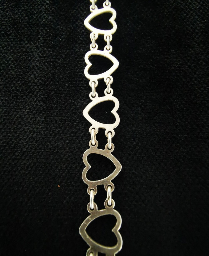 Solid Silver Loveheart Bracelet