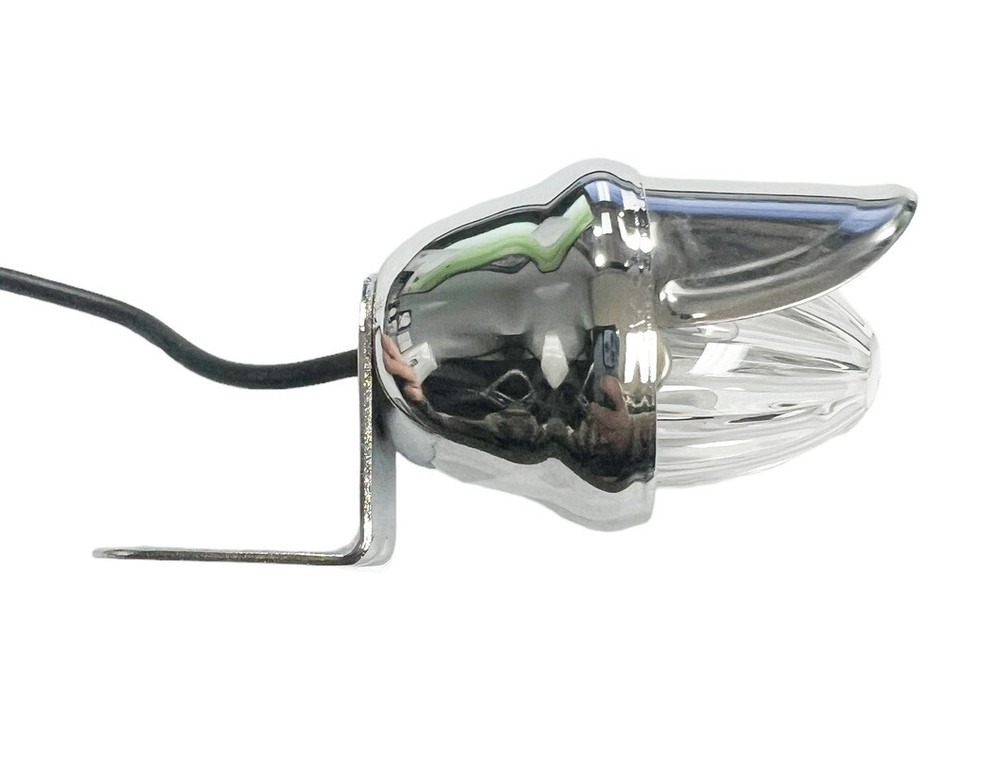 Single Incandescent Mini Auxiliary Light Clear Watermelon Lens w/ Visor