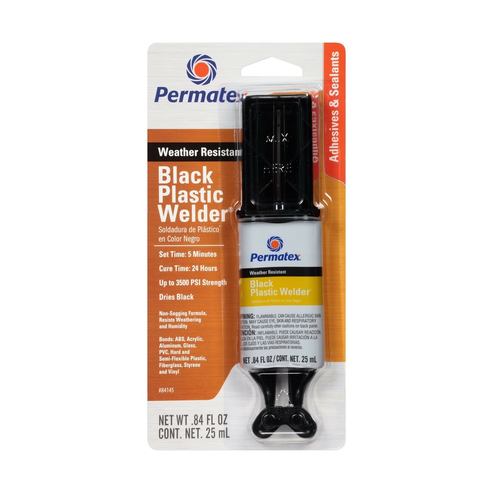 Permatex Black Plastic Weld Structural Adhesive Designed Fast-Curing 0.81 OZ