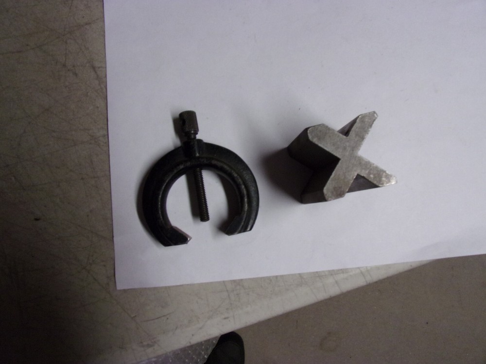 STARRETT #268 (1)-V-Block & (1)-Clamp used