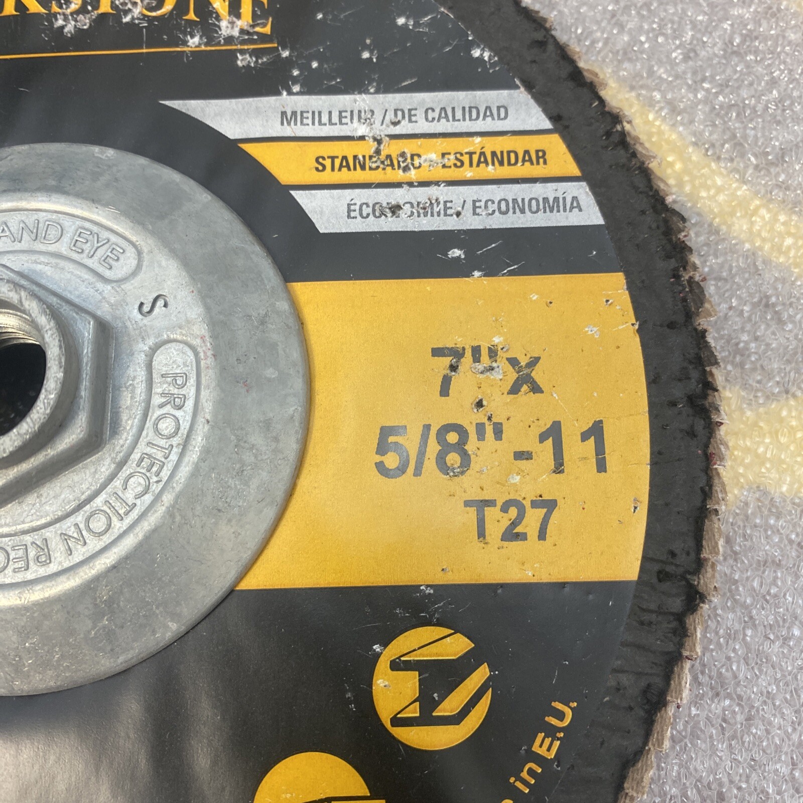 7" x 5/8"-11 Type 27 36-Grit Ceramic Flap Disc w/ Fiberglass Backing