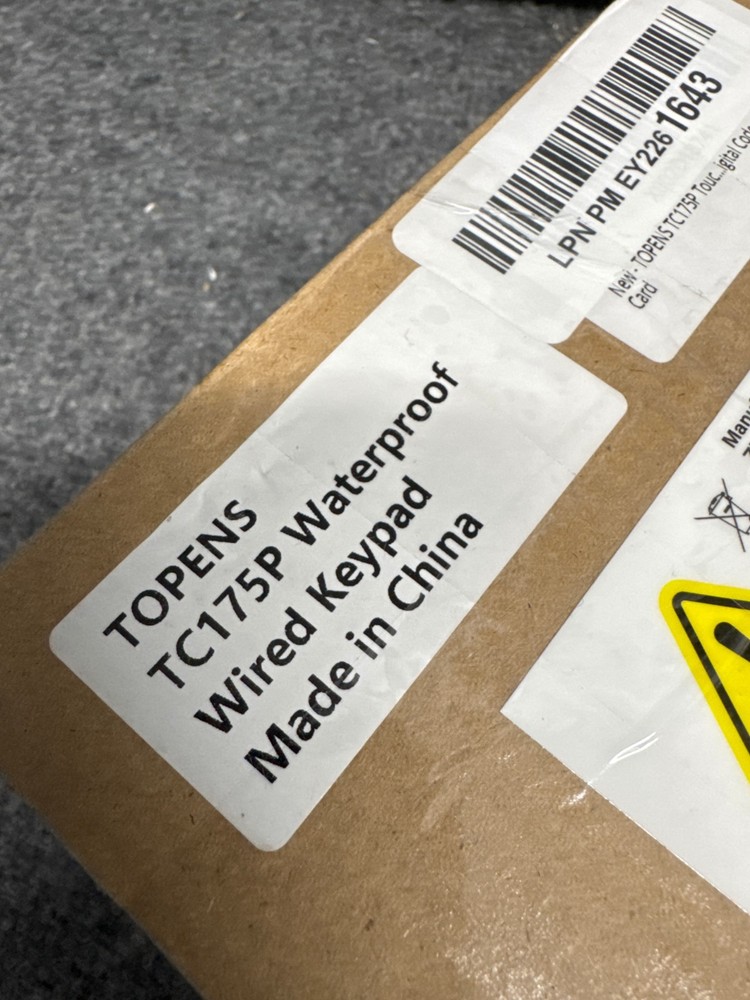 TC175P Touch Panel Wired Keypad, Universal Keyless Entry Keypad DC 12V 24V for t