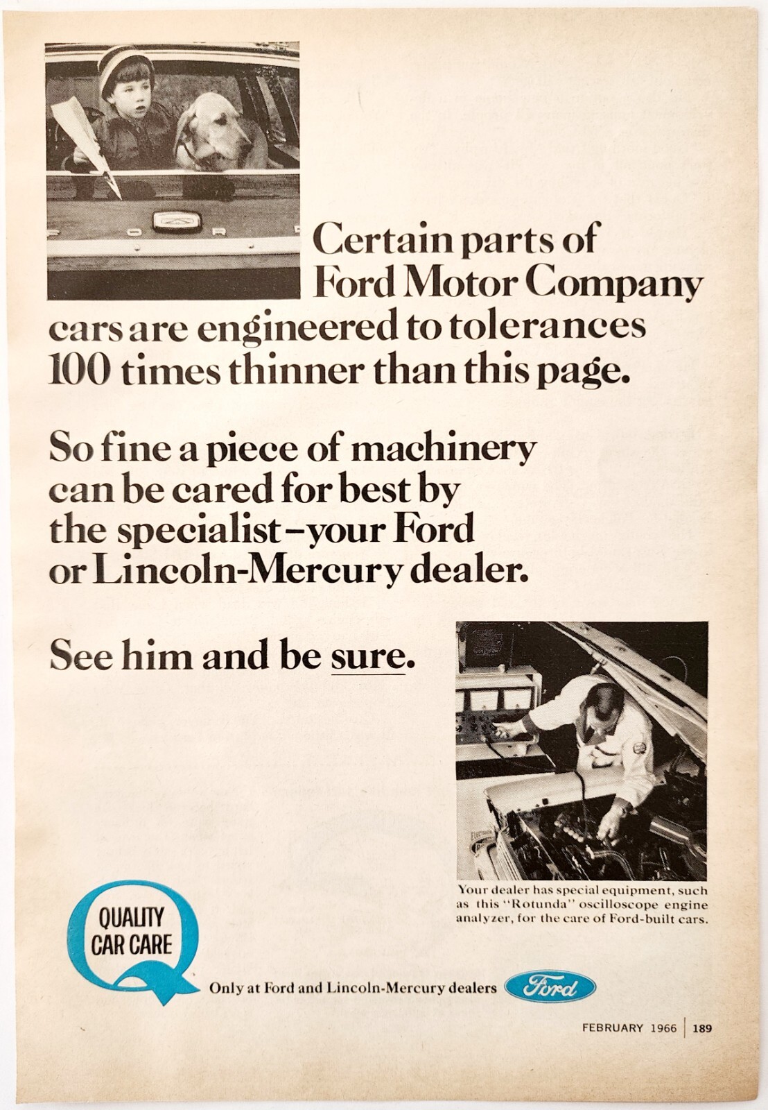 1966 Ford Motor Engineering Advertisement Automobilia Engines Vintage DWF27