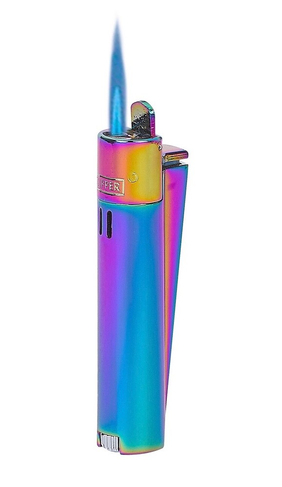 🔥 Clipper Classic Icy Rainbow Lighter – Premium Refillable Windproof Flame
