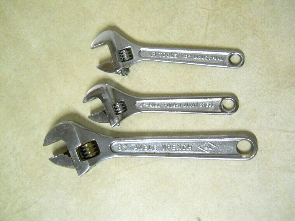 x 3 Adjustable Angle Wrench 8" & 6" Replacement Extras