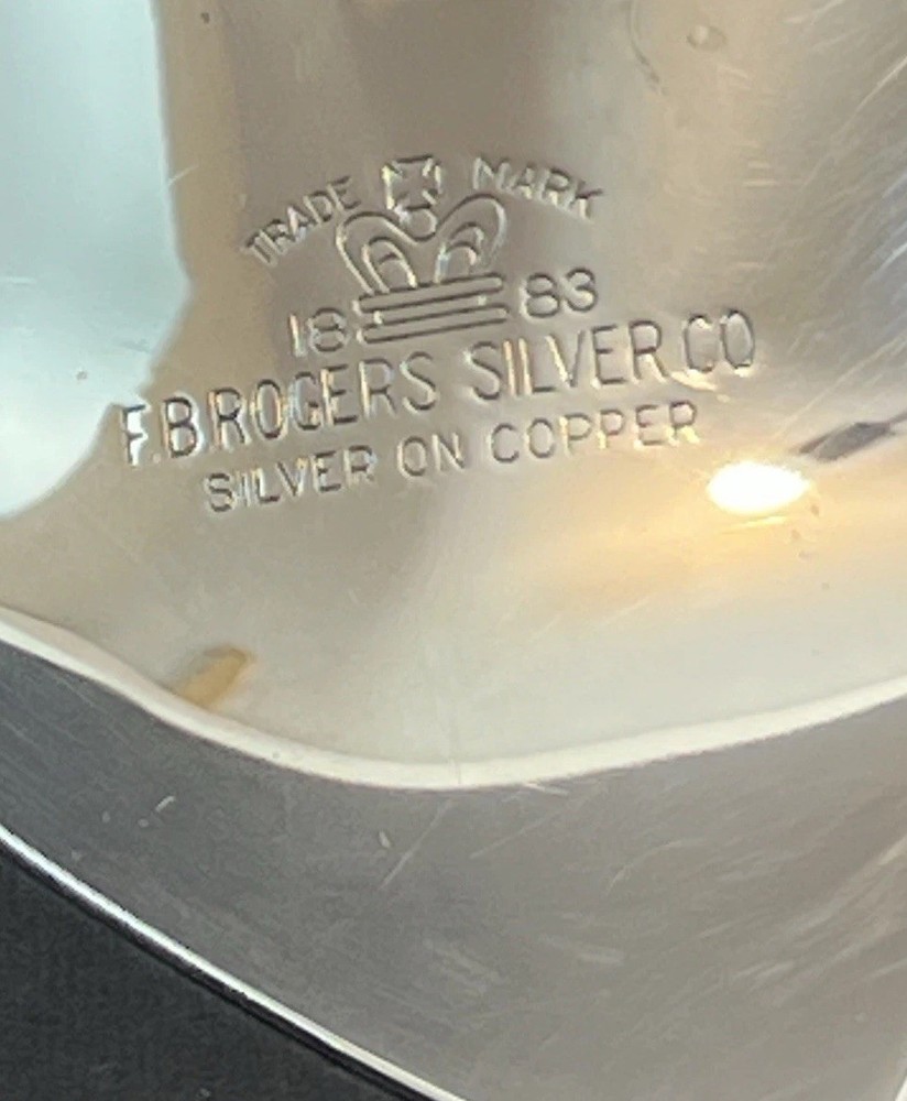 Vintage FB Rogers Silver Leaf Candy Dish Footed Silverplate 1883