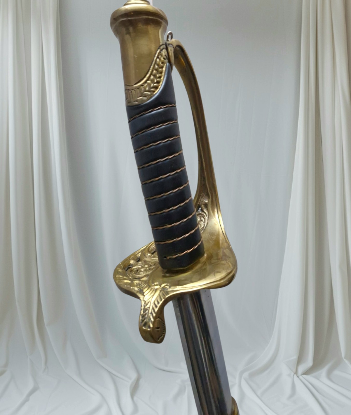 Decorative Brass Handle Naval Officer Dress Sword Replica – Ornate Guard,...