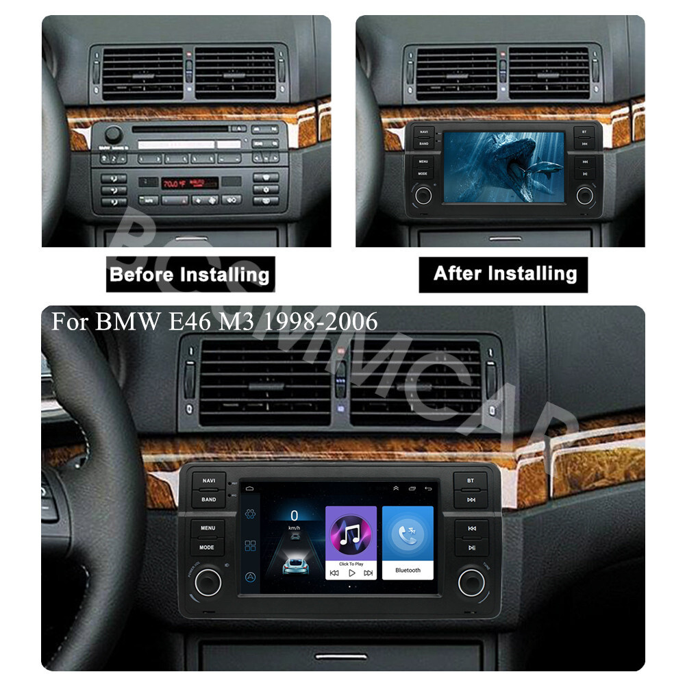 Fit For BMW E46 2-door Coupe 1999-2006 2DIN Car Stereo Radio Player Head Unit FM