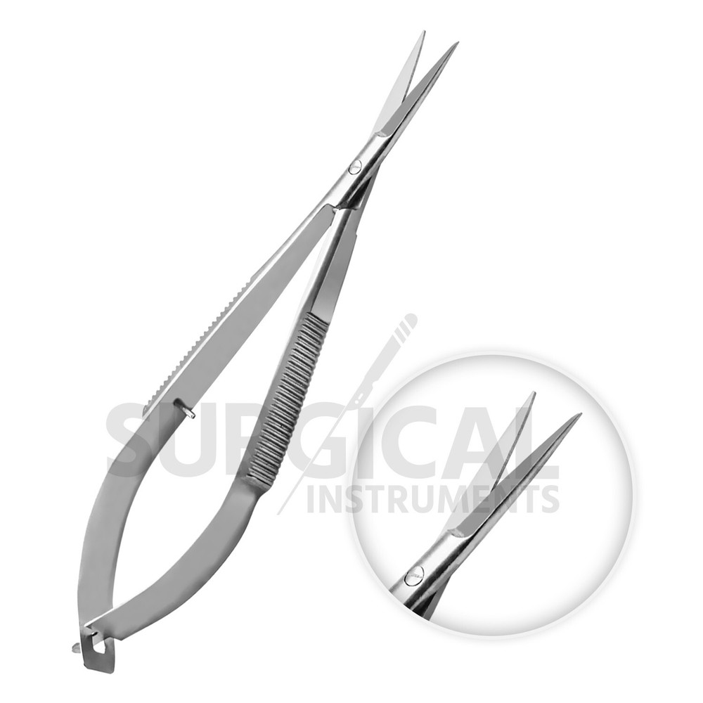 3 Pcs Micro Iris Scissors Sharp Straight Curved Angled Ophthalmic Instruments