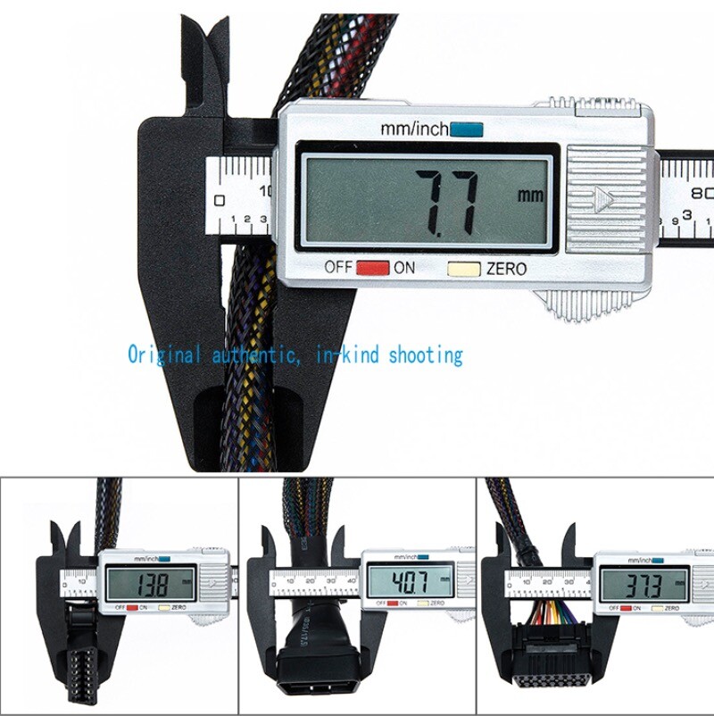 Original line obd2 one two conversion / extension car computer connection plug
