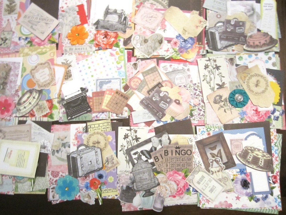 junk journal ephemera 50+ Piece Lot